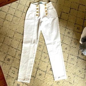 J. McLaughlin Hastings Sailor Jean, White, size 0 petite